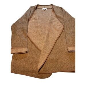 PINCH Women's Brown Heathered Knit Open Front Cardigan Sweater Size M